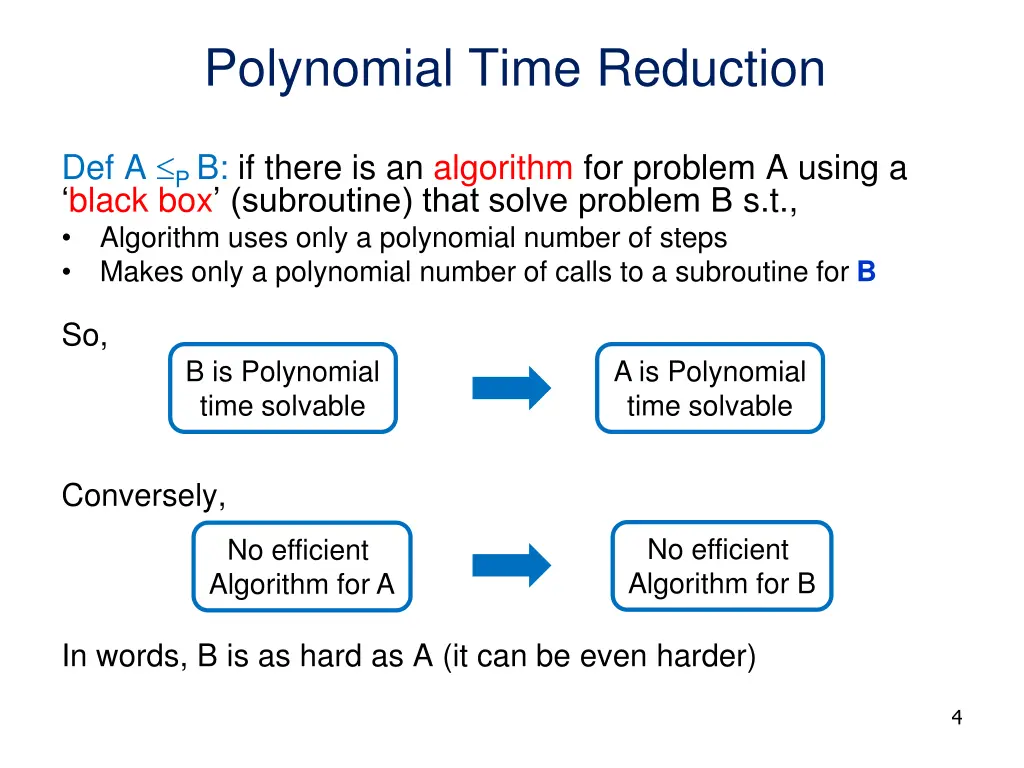 polynomial time reduction