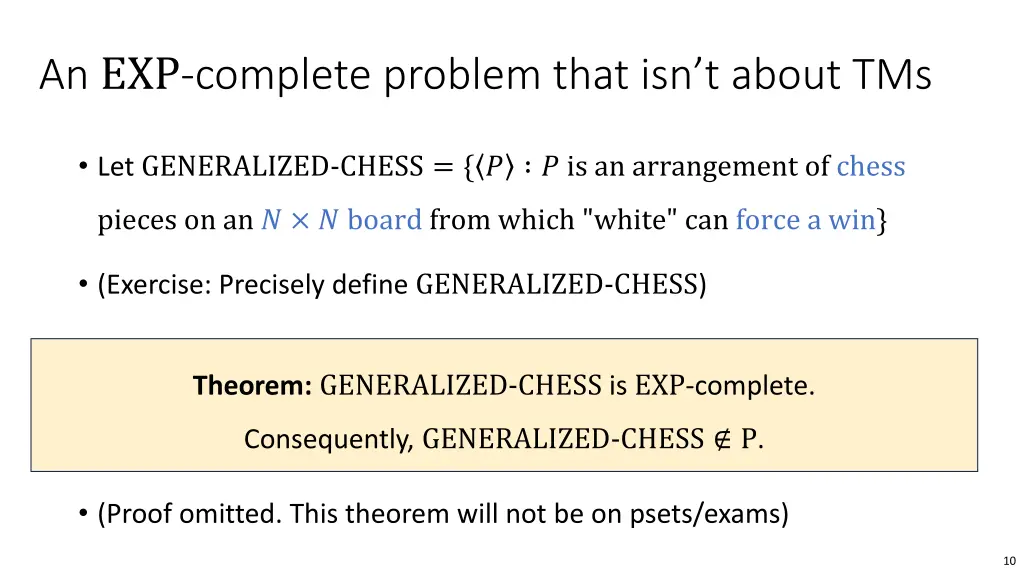 an exp complete problem that isn t about tms