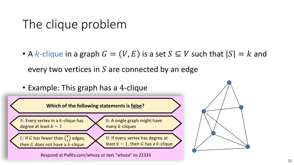 the clique problem