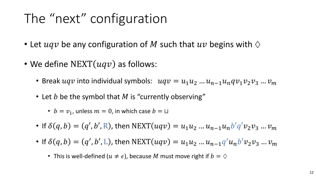 the next configuration