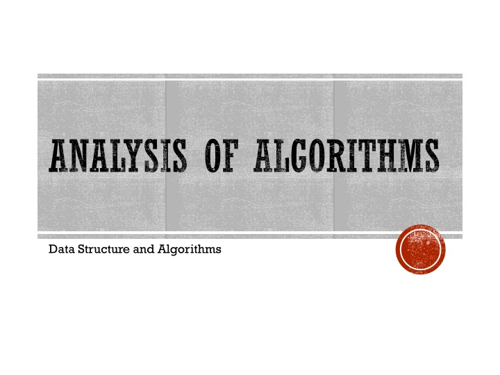 analysis of algorithms