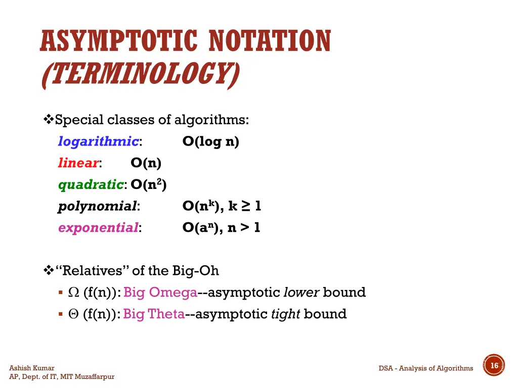 asymptotic notation terminology