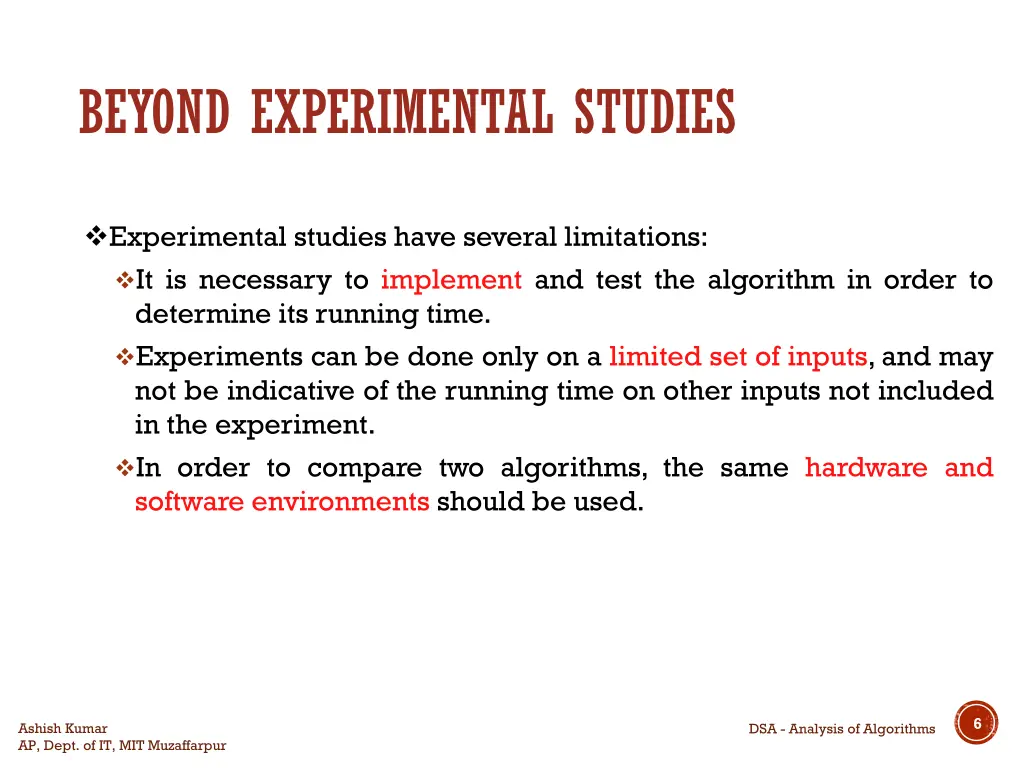 beyond experimental studies