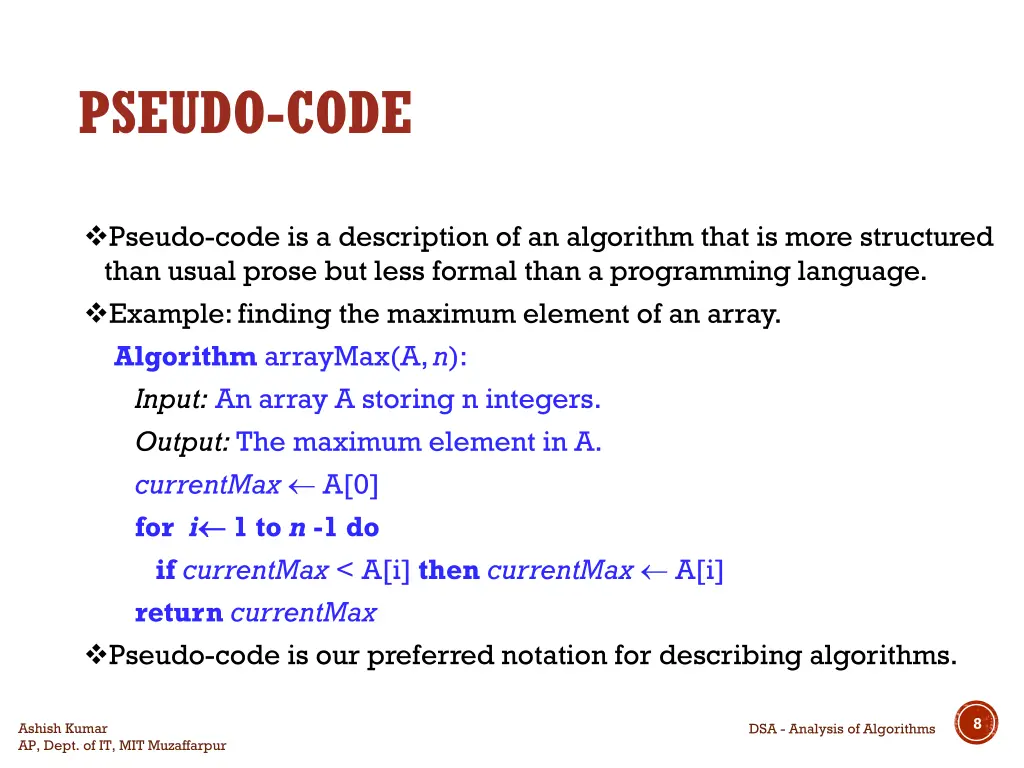 pseudo code
