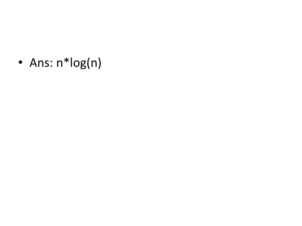 ans n log n