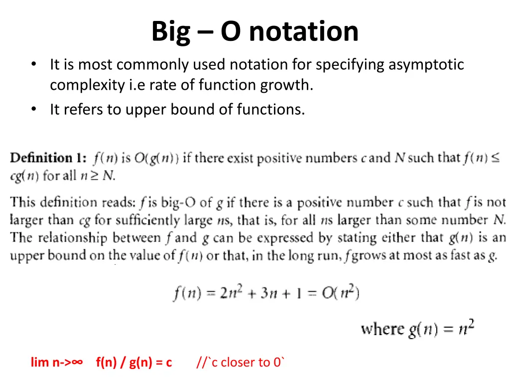 big o notation