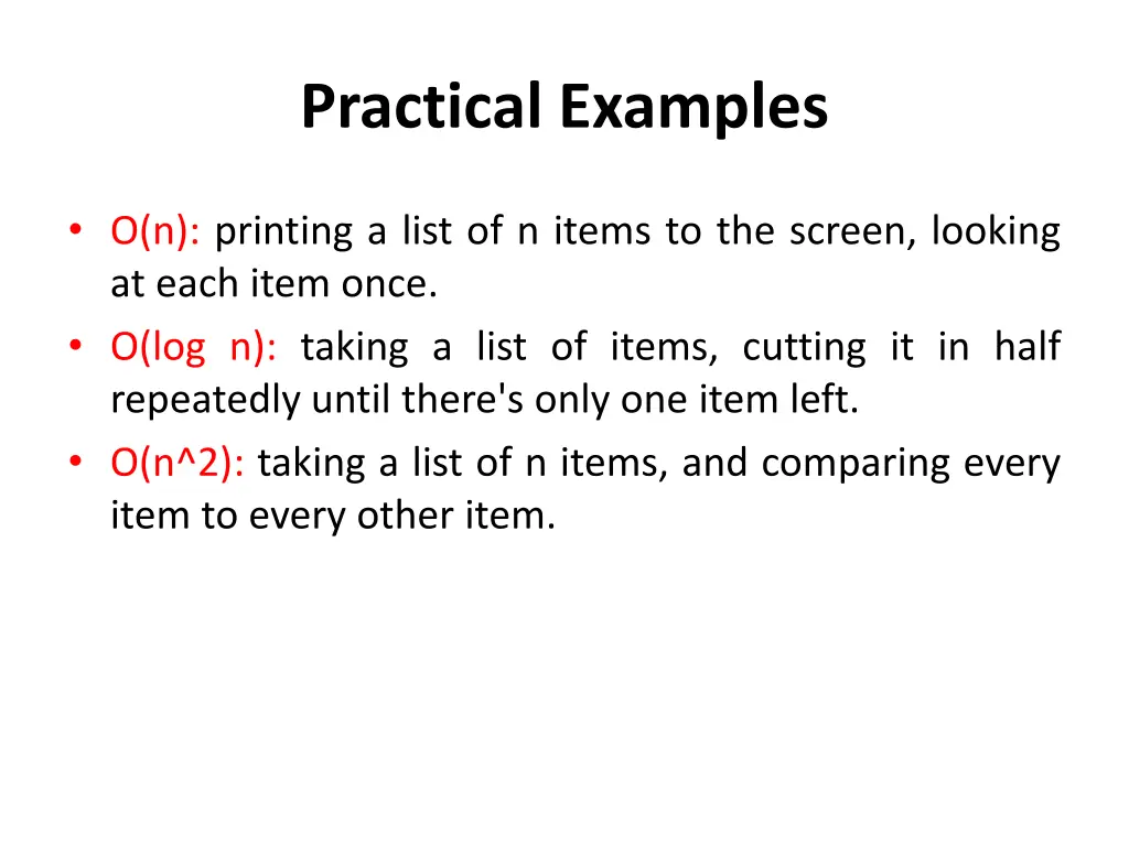 practical examples