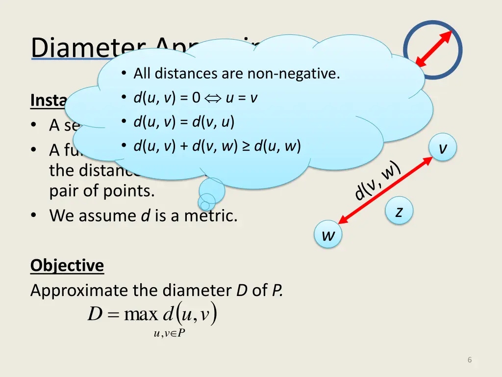 diameter approximation all distances