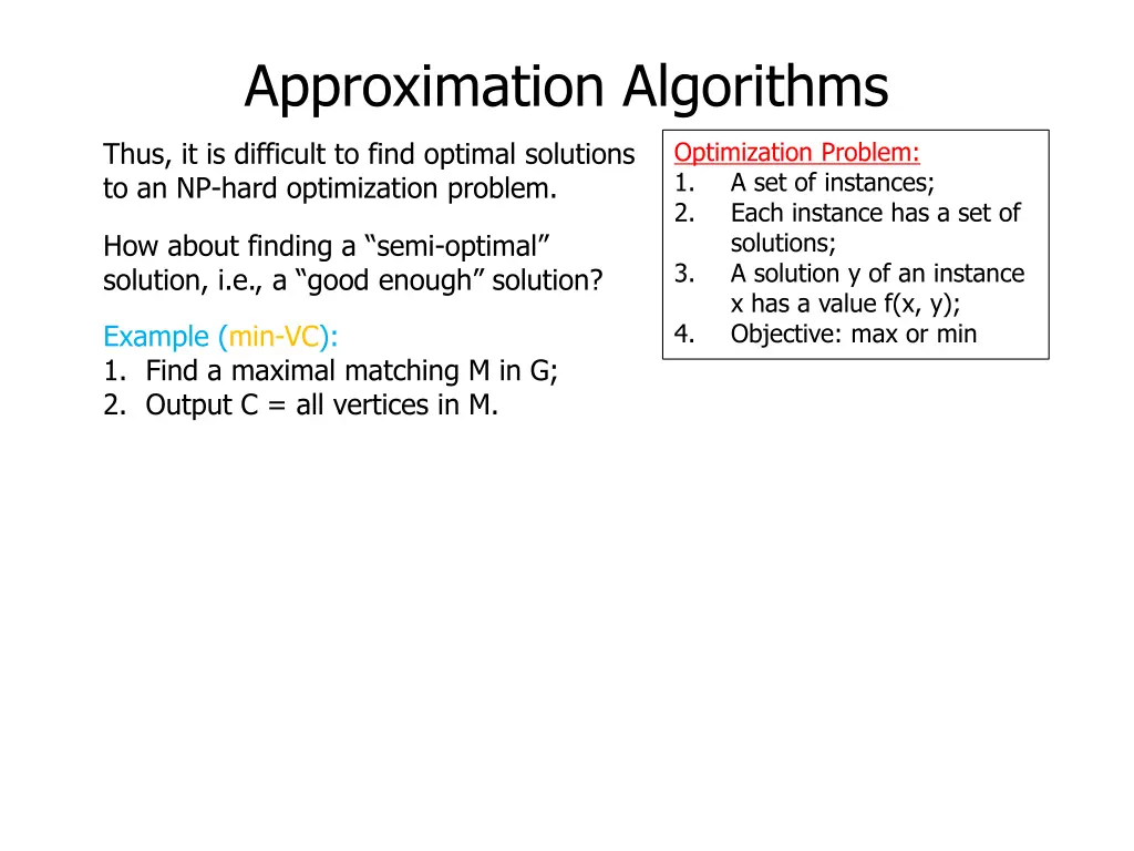 approximation algorithms 18