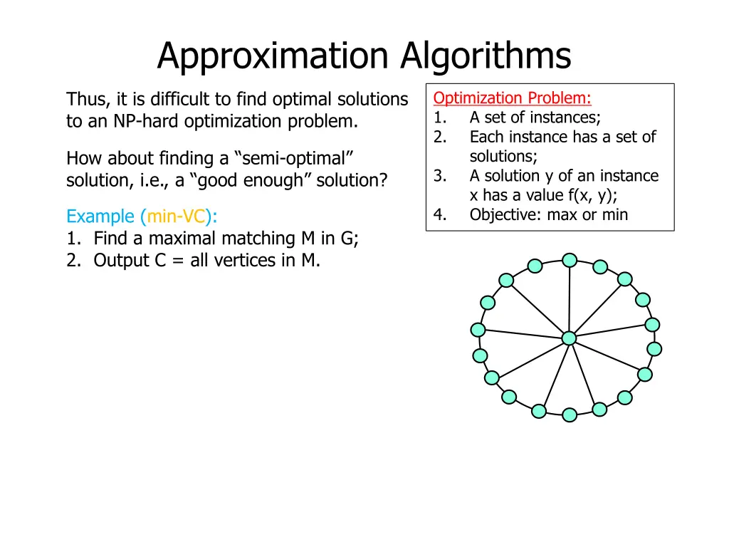 approximation algorithms 19