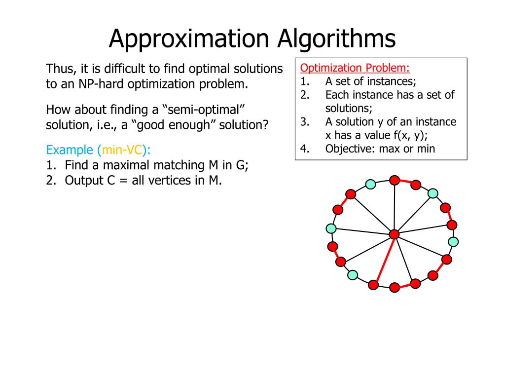 approximation algorithms 21