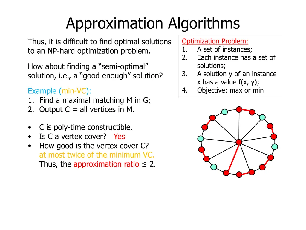 approximation algorithms 27