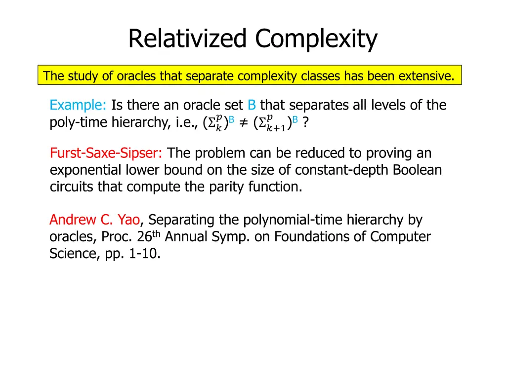 relativized complexity 11