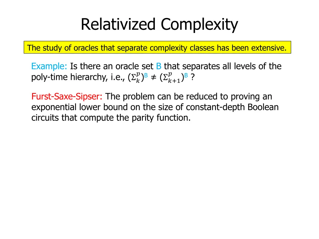 relativized complexity 4