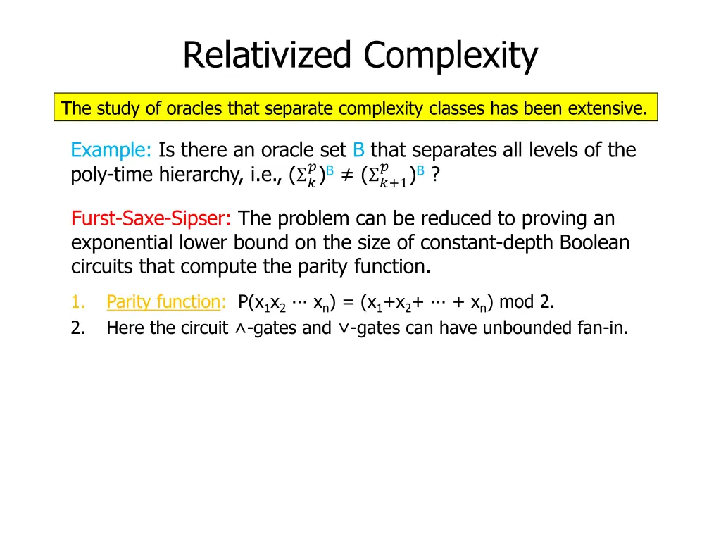 relativized complexity 6