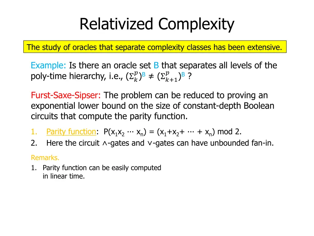 relativized complexity 7