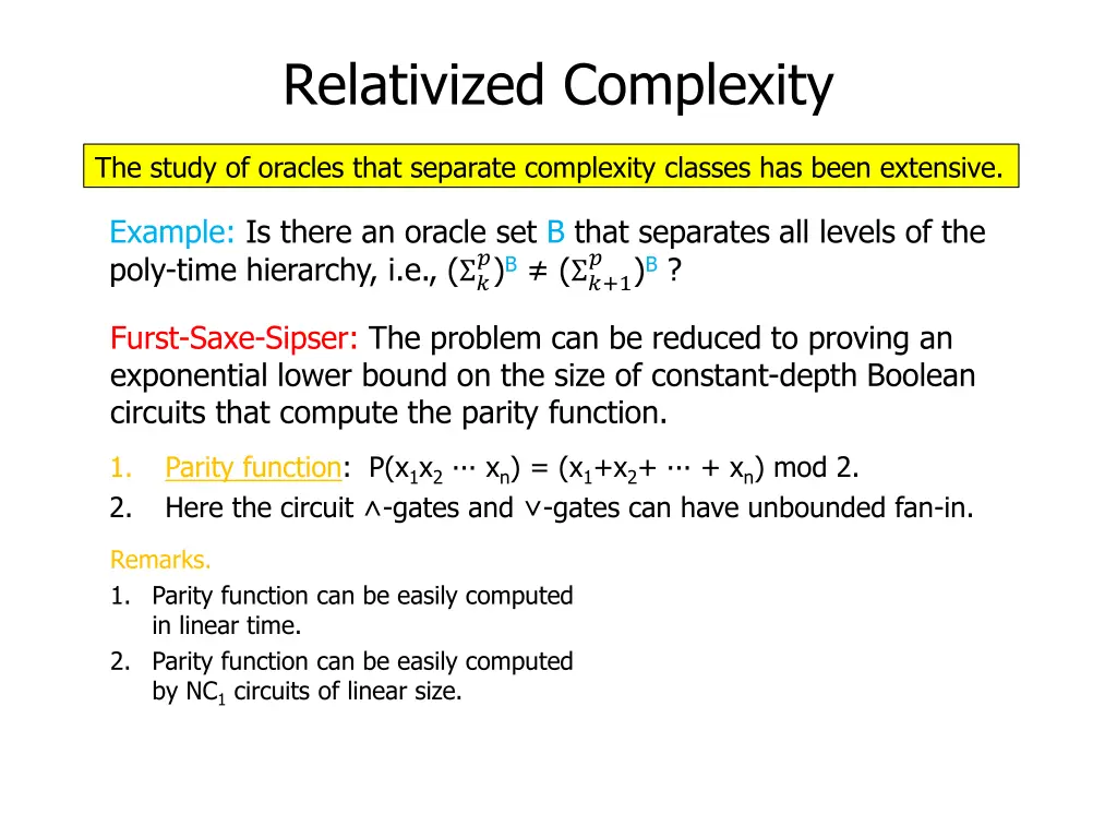 relativized complexity 8