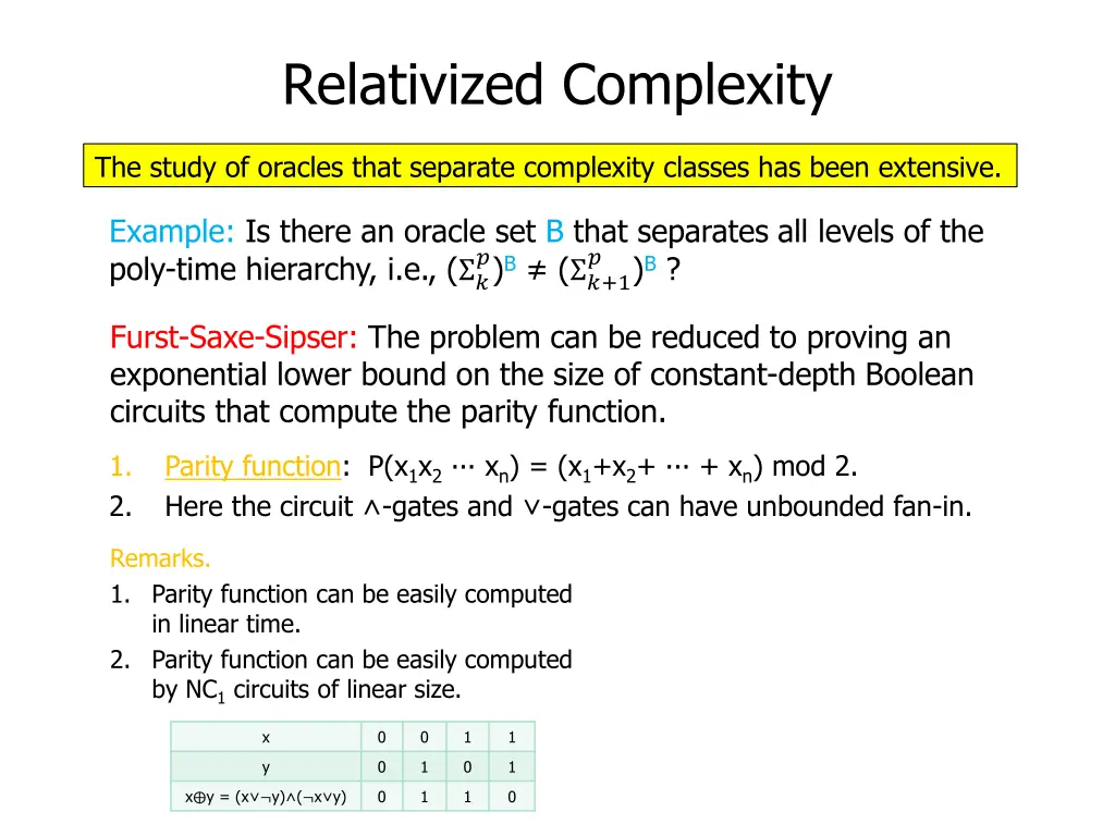 relativized complexity 9