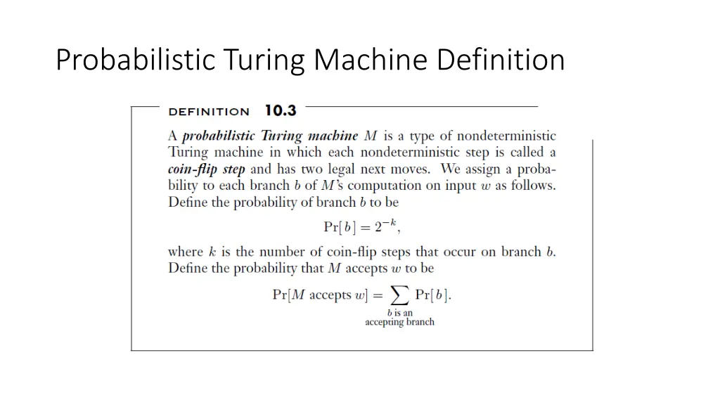 probabilistic turing machine definition
