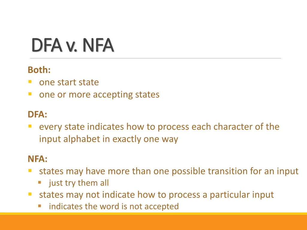 dfa v nfa dfa v nfa