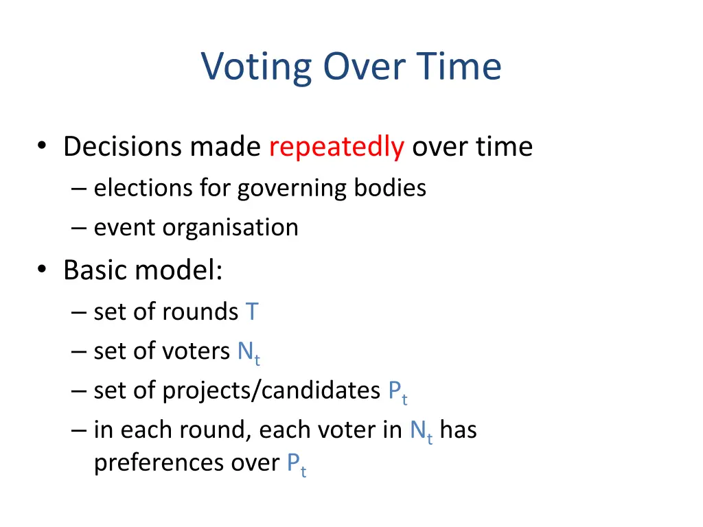 voting over time