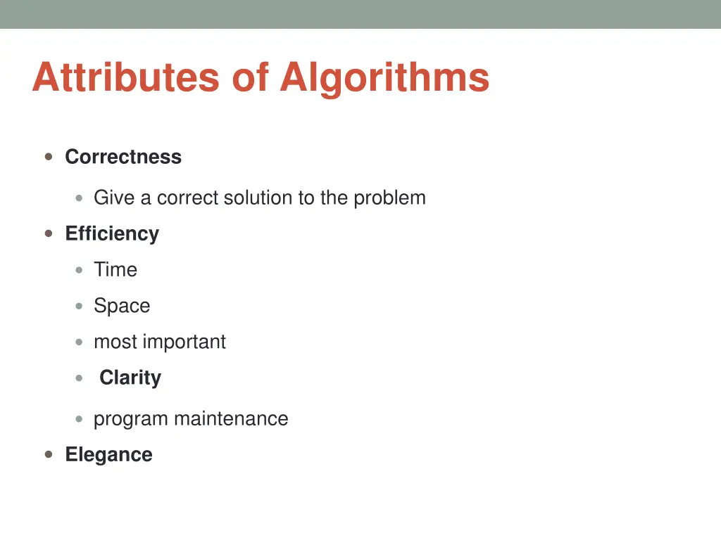 attributes of algorithms