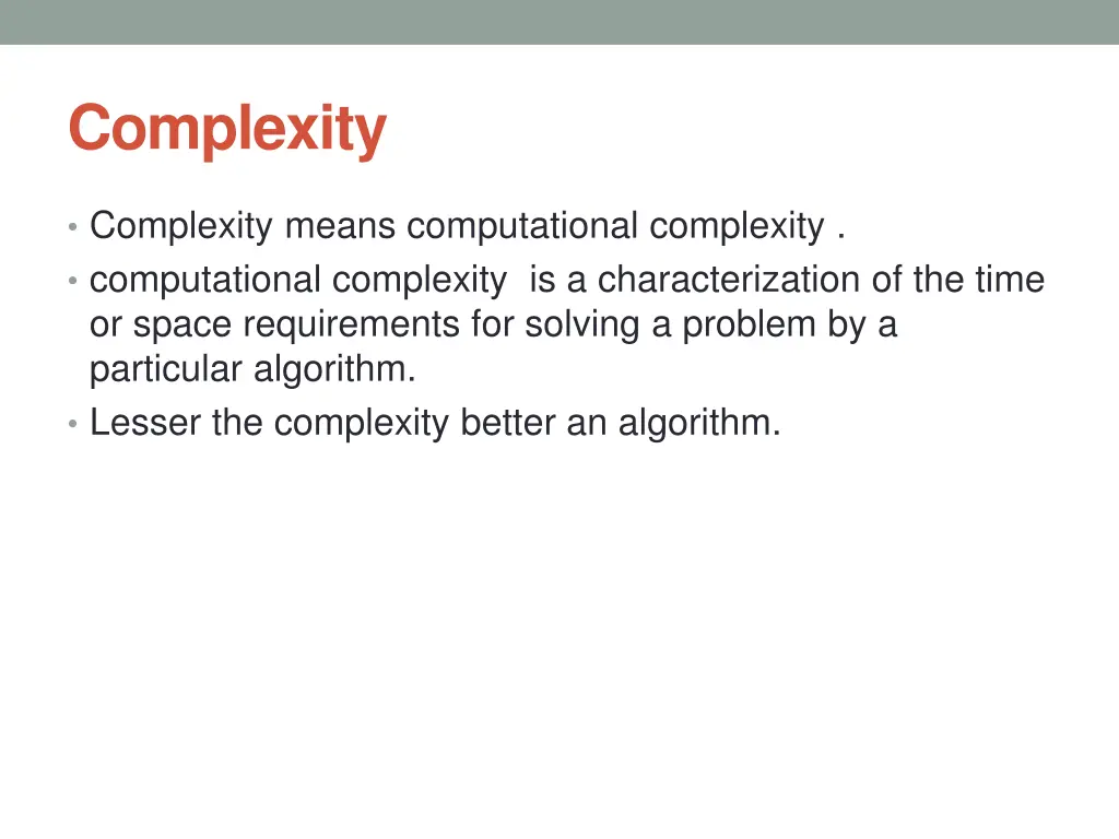 complexity