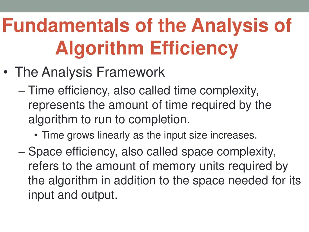 fundamentals of the analysis of algorithm