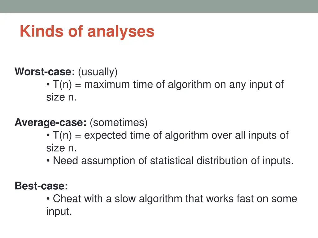 kinds of analyses