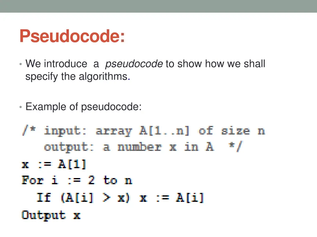 pseudocode