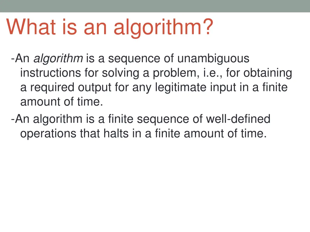 what is an algorithm