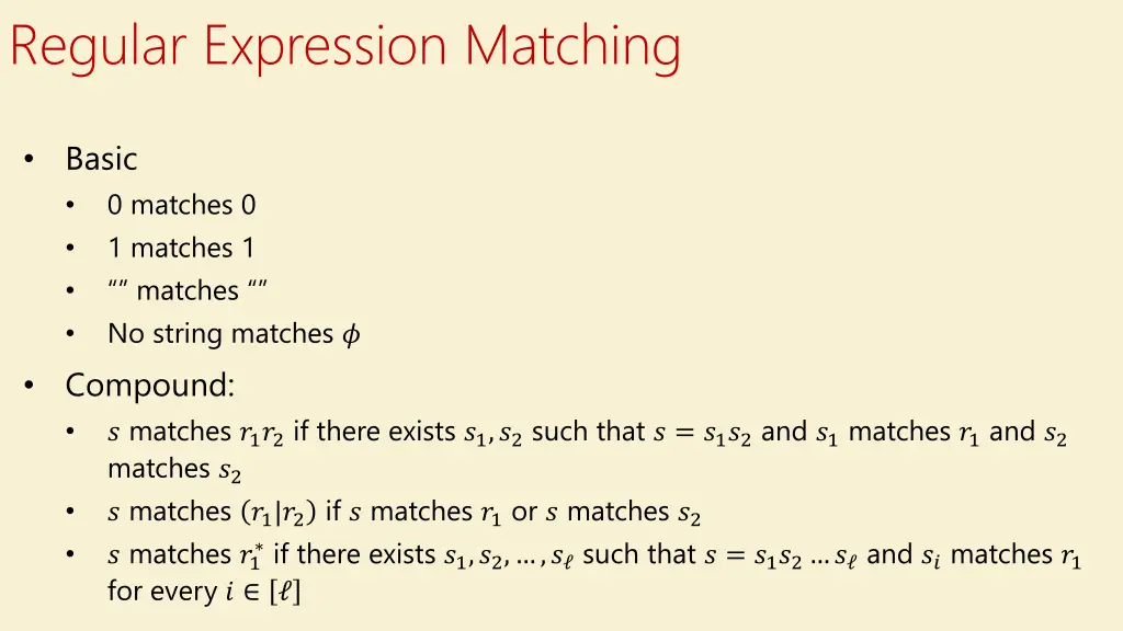 regular expression matching