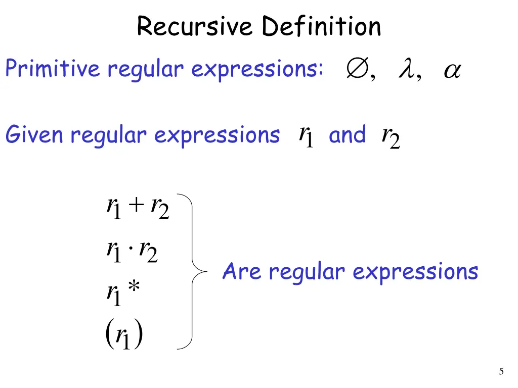 recursive definition