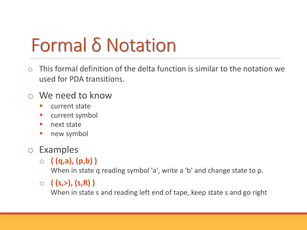 formal notation