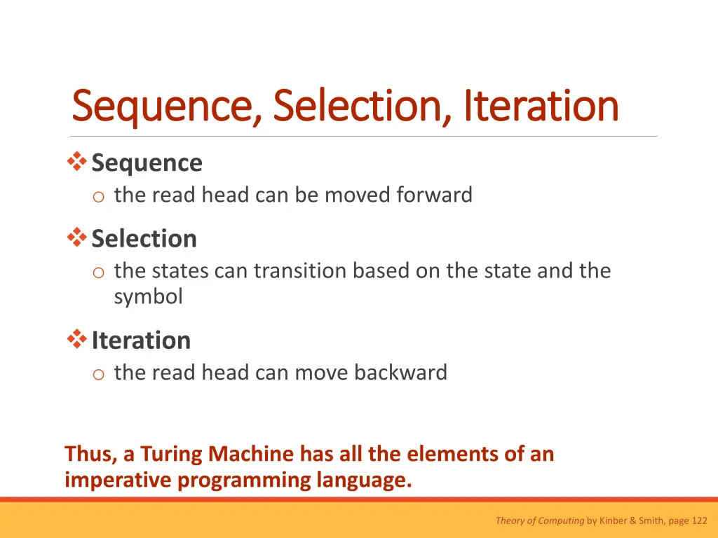 sequence selection iteration sequence selection