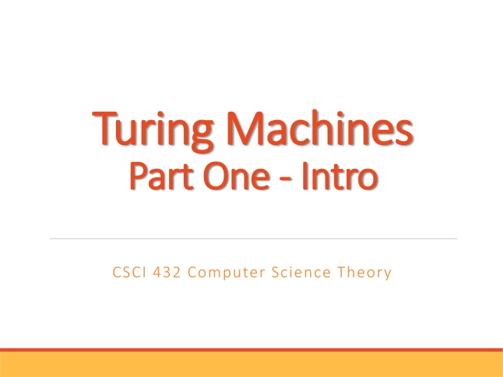 turing machines turing machines part one part