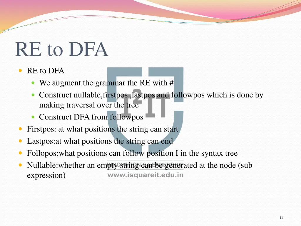 re to dfa