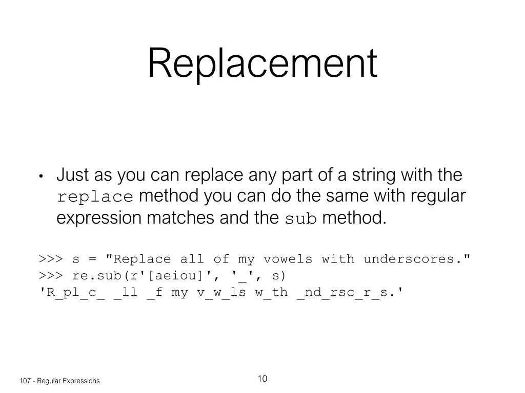 replacement