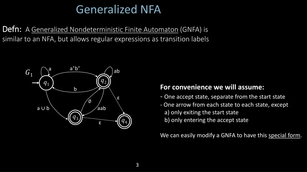 generalized nfa