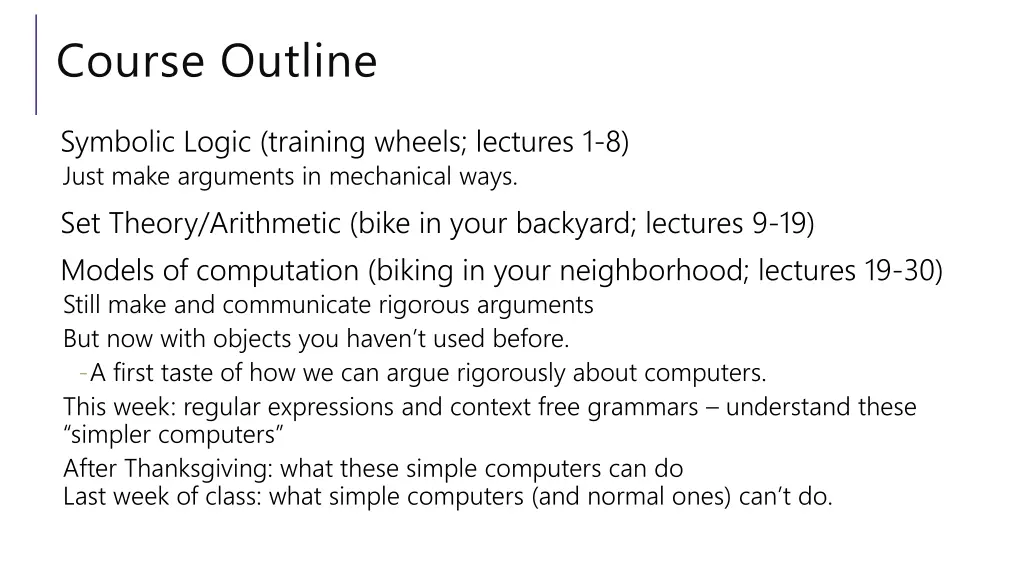 course outline