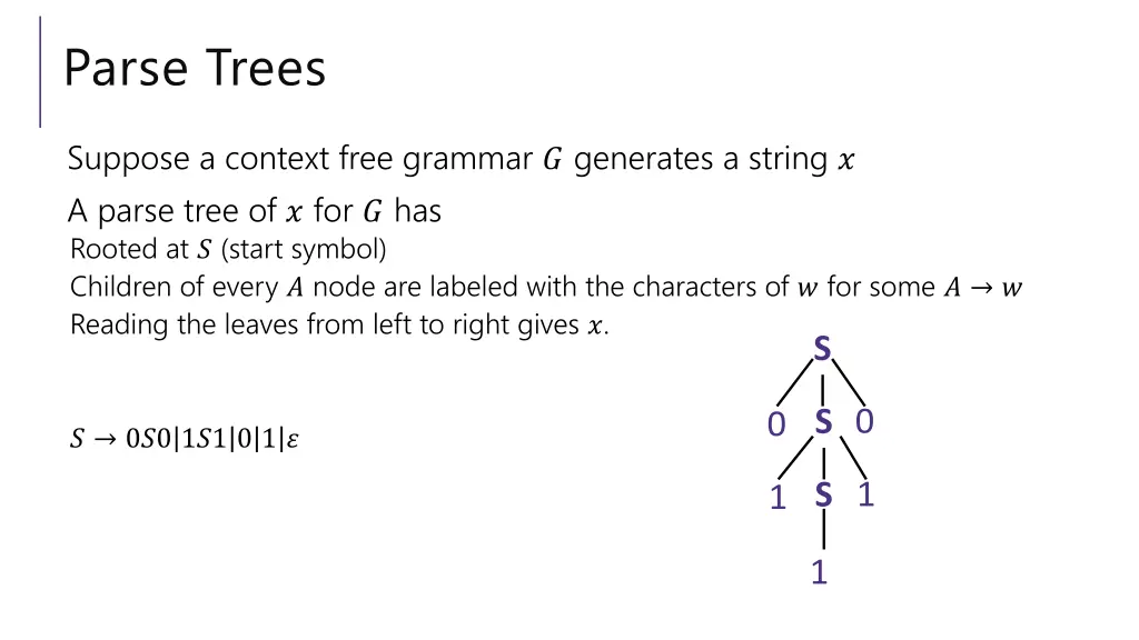 parse trees
