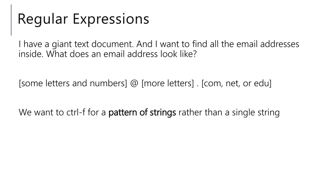 regular expressions 1