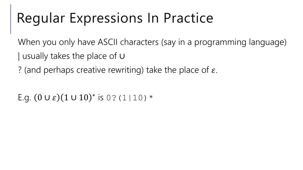 regular expressions in practice 1