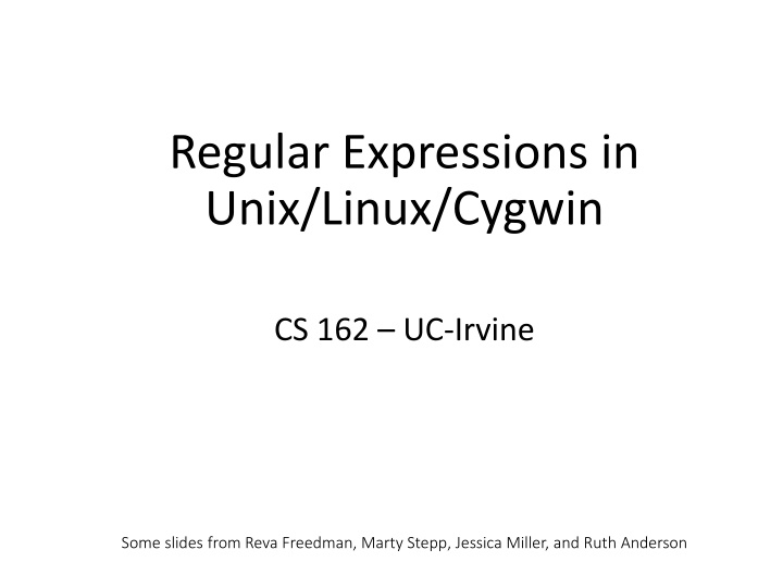 regular expressions in unix linux cygwin