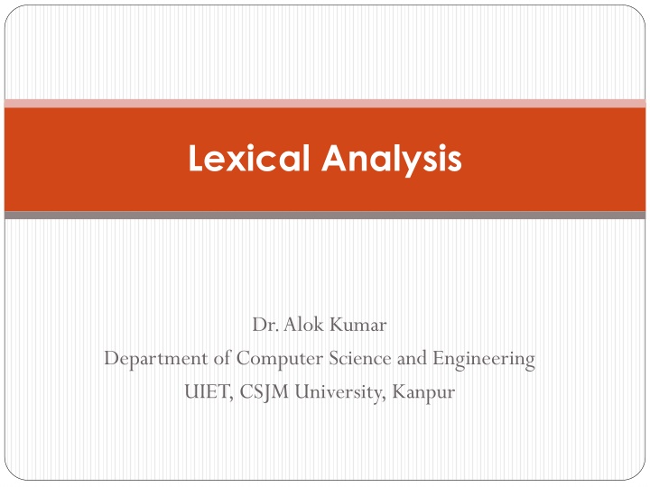 lexical analysis