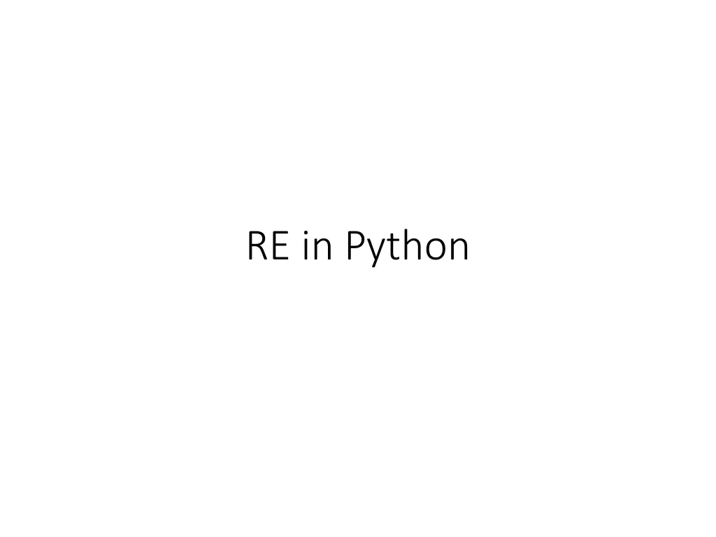 re in python