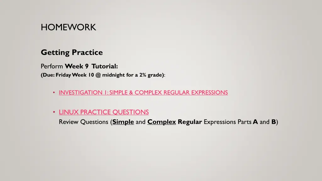 homework