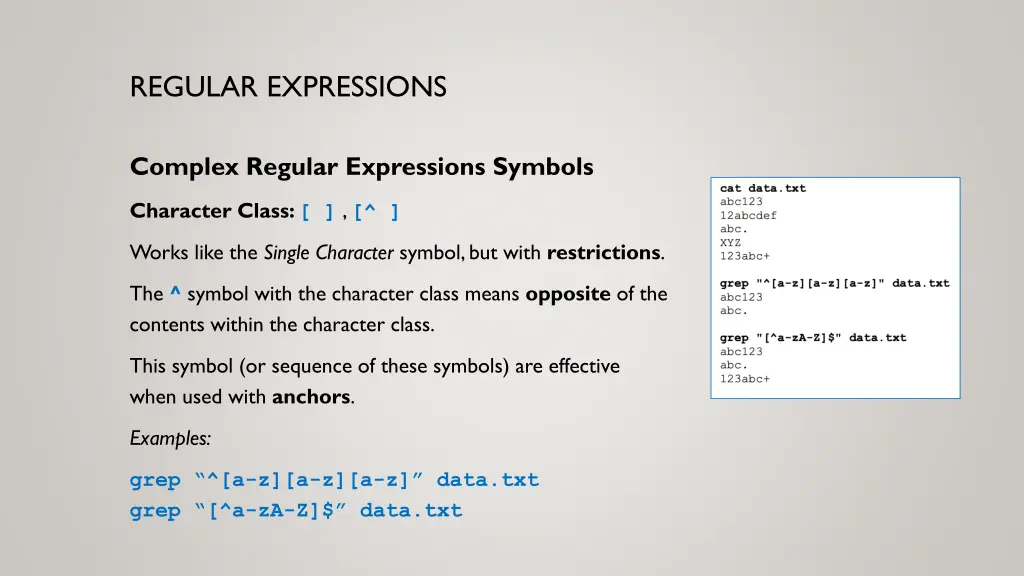regular expressions 10