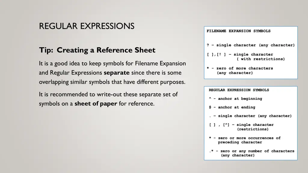 regular expressions 13