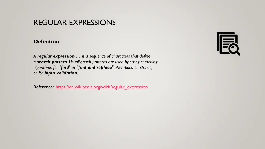 regular expressions